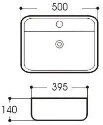 Раковина накладная Aquatek Вега 50см белый AQ5506-00